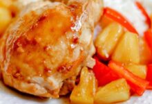 Slow cooker sweet and sour chicken thighs