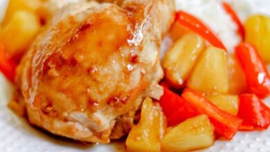 Slow cooker sweet and sour chicken thighs
