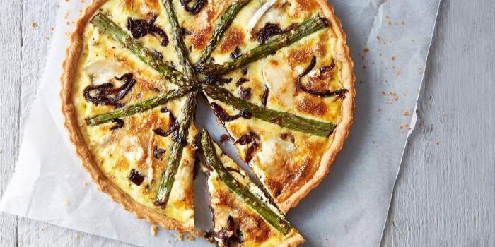 Asparagus and swiss cheese quiche