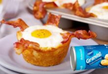 Bacon egg biscuit cups