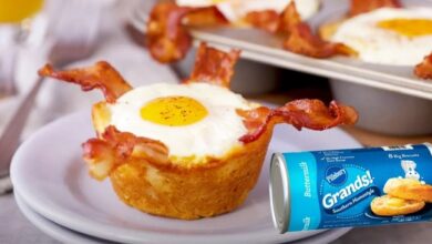 Bacon egg biscuit cups