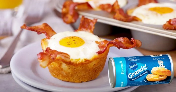Bacon egg biscuit cups