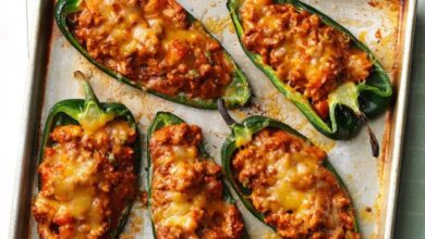 Chiles en nogada mexican stuffed poblano peppers in walnut sauce