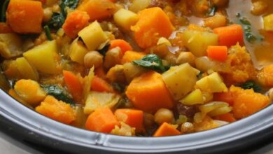 Slow cooker squirrel and veggies
