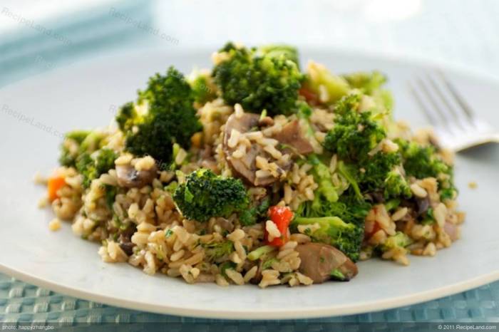 Broccoli and rice stir fry