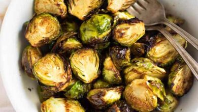 Simple air fryer brussels sprouts
