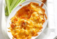 Baked buffalo chicken dip