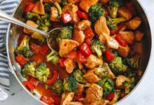 Broccoli and rice stir fry