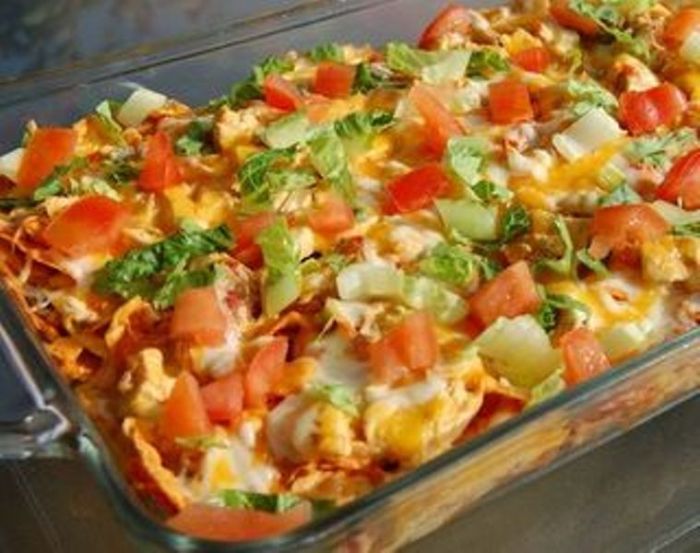 Doritos chicken cheese casserole