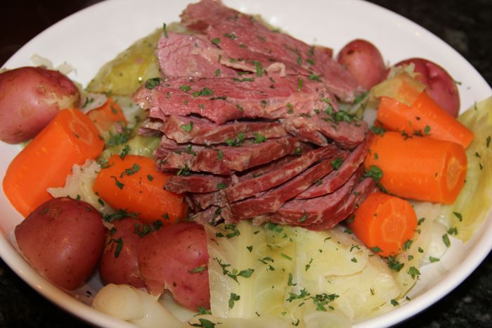 Classic irish boiled dinner