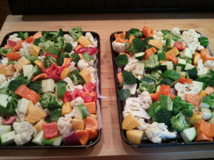 Roasted vegetables for a crowd