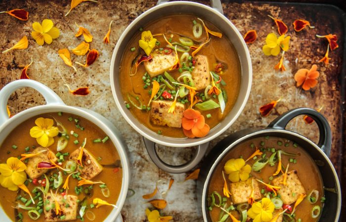 Roasted rutabaga and squash soup