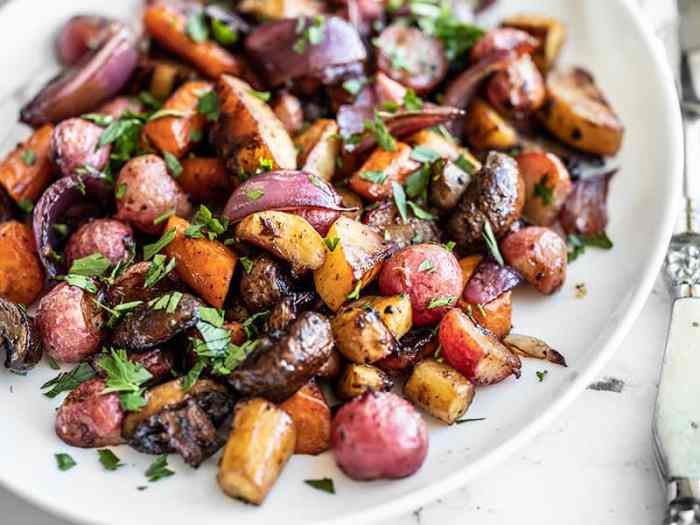 Roasted vegetables for a crowd