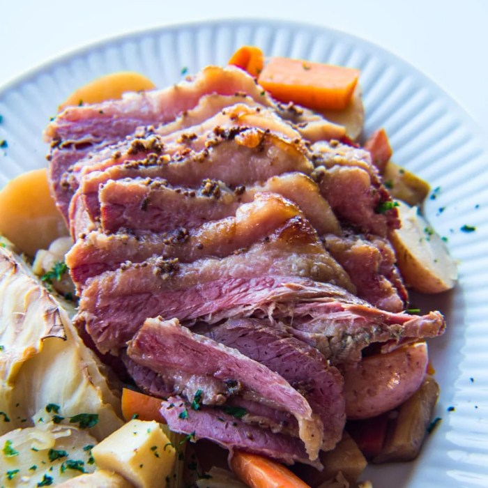 Baked corned beef and cabbage