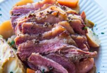Baked corned beef and cabbage