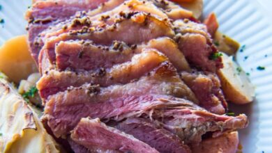 Baked corned beef and cabbage