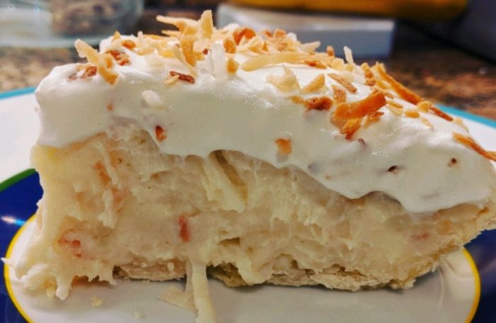 Old fashioned coconut cream pie