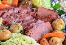Stout slow cooker corned beef and veggies