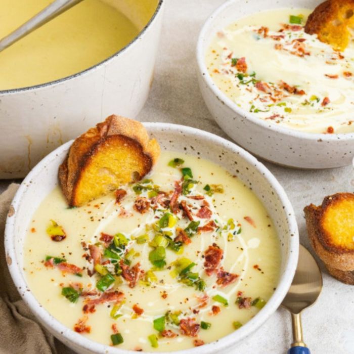 Chowder cheddar cheesy surprisingly nutritious combines swiss broth chard hearty tasteofhome