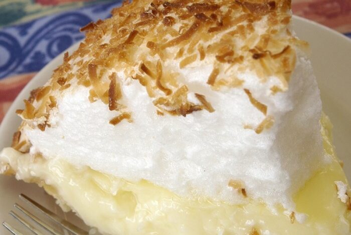 Old fashioned coconut cream pie