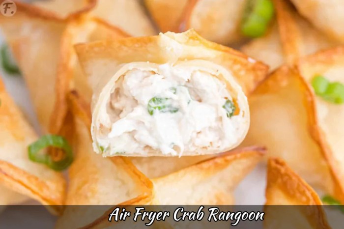 Air fryer crab rangoon