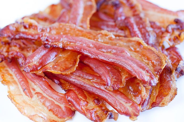 Chocolate covered bacon strips