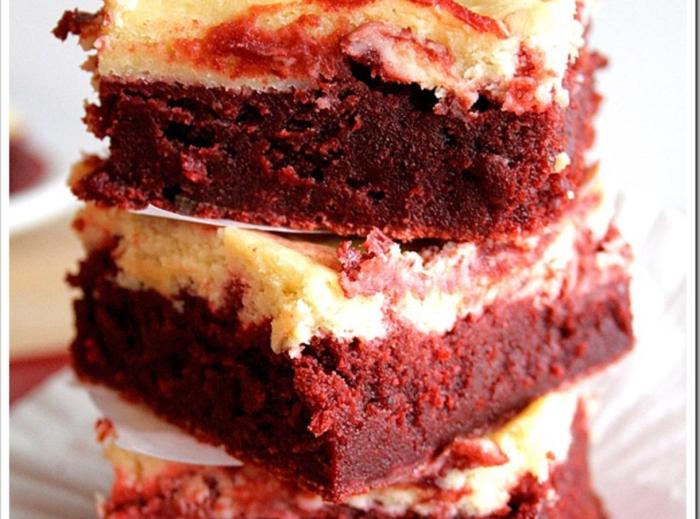 Red velvet cheesecake swirl brownies