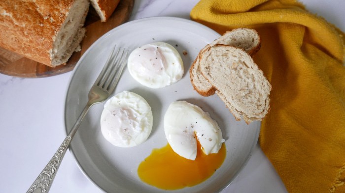 Poached poach huevos cooking perfectly