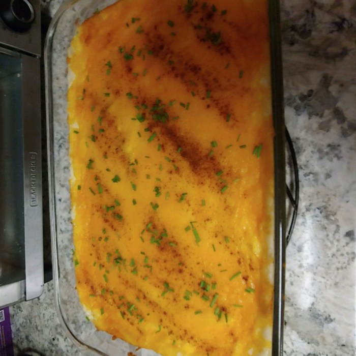 Irish potato and chive casserole