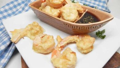 Air fryer shrimp tempura