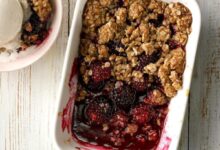 Blackberry crisp with frozen berries