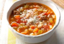 Slow cooker pasta fagioli soup
