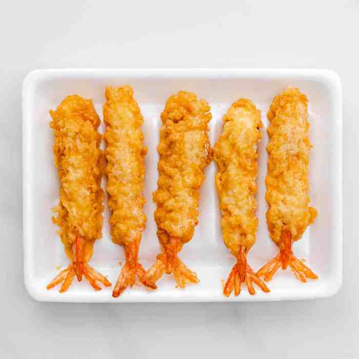 Tempura shrimp fryer crispy dipping ready