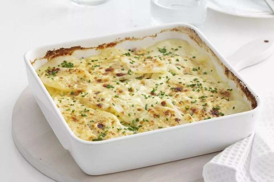 Irish potato and chive casserole