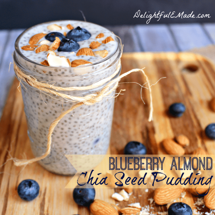 Blueberry chia pudding with almond milk