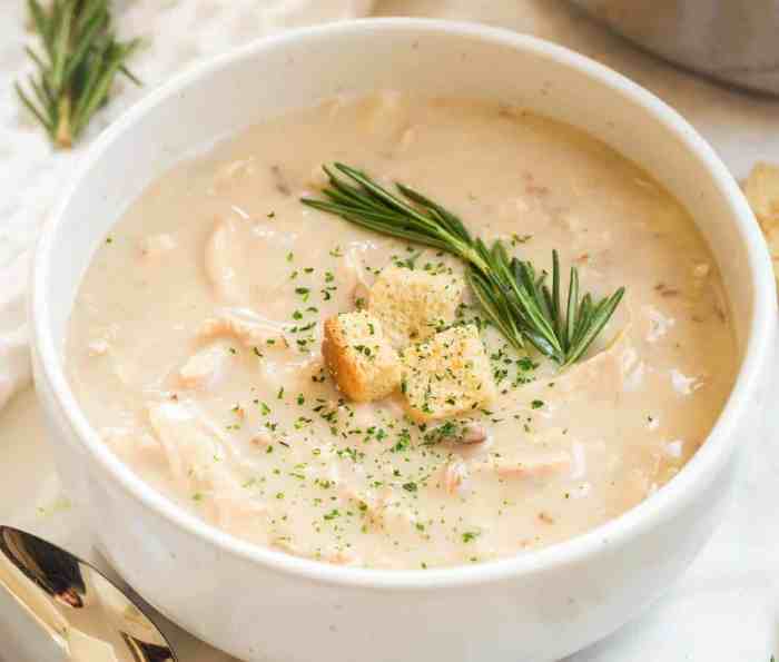 Lemony cream of chicken soup