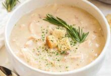Lemony cream of chicken soup