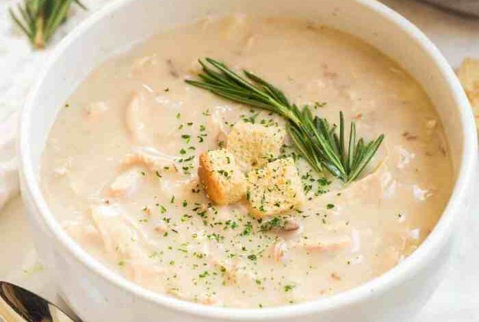 Lemony cream of chicken soup
