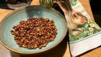 Fried black eye peas