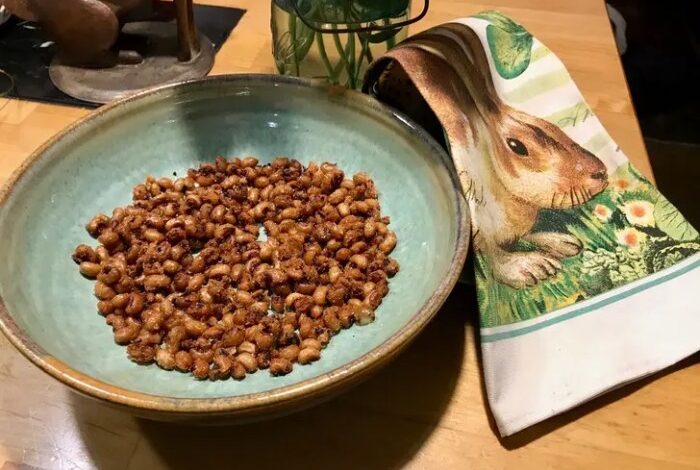 Fried black eye peas