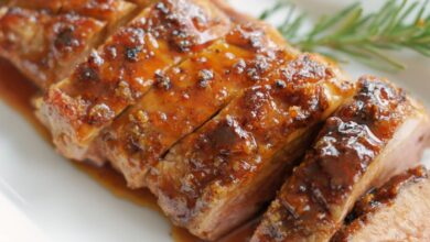 Maple baked pork loin roast