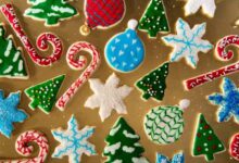 Heart cookies decorated with royal icing