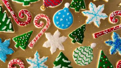 Heart cookies decorated with royal icing