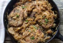 Pork chops and sauerkraut