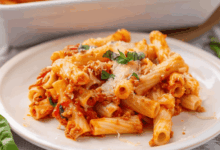 Delicious meatless baked ziti