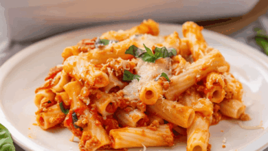 Delicious meatless baked ziti