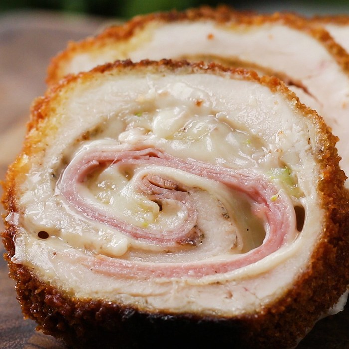 Air fryer chicken cordon bleu