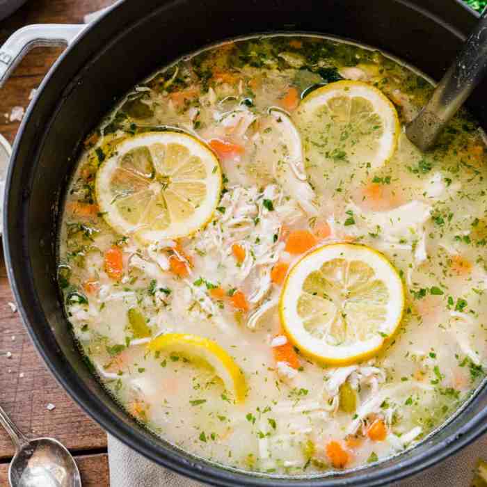 Lemony cream of chicken soup