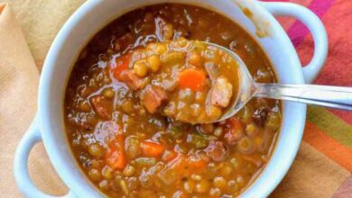 Instant pot lentil and ham soup