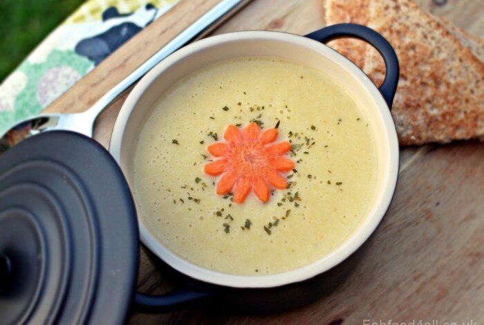 Creamy potato carrot and leek soup